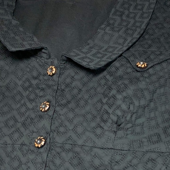 ANTHROPOLOGIE Postmark 100% Cotton Hi - Lo Hem Embroidered Shirt Dress Sz 2 - Picture 7 of 10